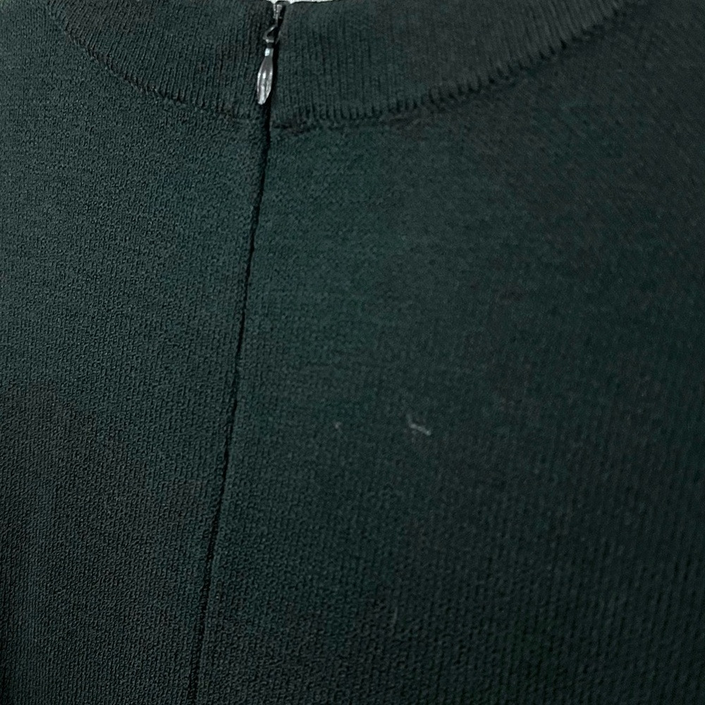Vintage St. John Knit Shell Vest Black Back Zip 90s Old Money Minimalist L - Picture 9 of 9